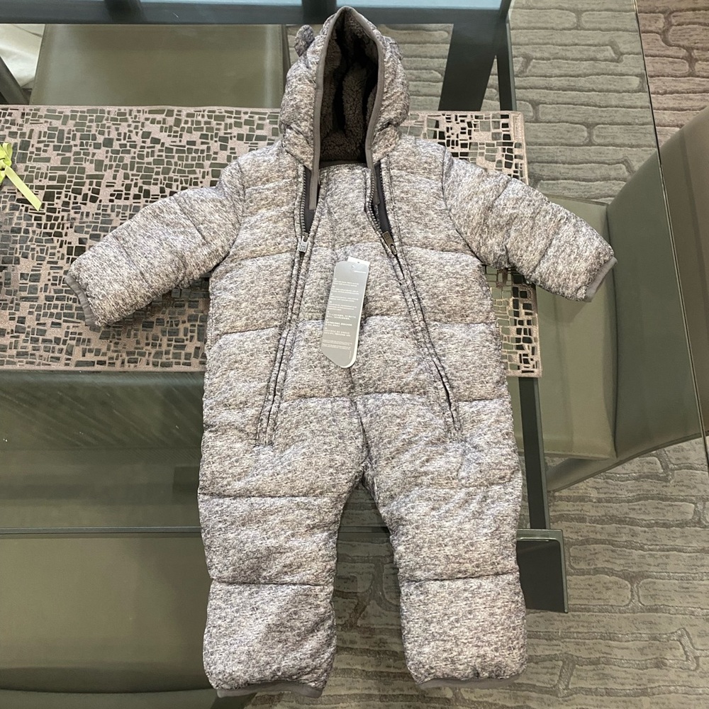 Baby Gap - Puffer One Piece - Silver/Gray - NWT